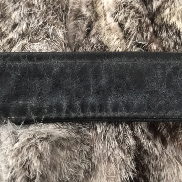 Vintage Opera Rabbit Fur Coat With Leather Belt Size Medium - Picture 8 of 8